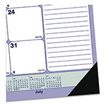 Blueline Academic Monthly Desk Pad Calendar, 21.25 x 16, White/Blue/Green, Black Binding/Corners, 13-Month (July-July): 2023 to 2024 view 2