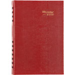 Rediform Daily Planners w/Half Hourly Appointments, Coil Binding, 8" x 5", Red view 1