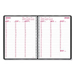 Brownline Essential Collection Weekly Appointment Book in Columnar Format, 11 x 8.5, Black Cover, 12-Month (Jan to Dec): 2024 view 2