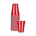 Hefty Easy Grip Disposable Plastic Party Cups, 18 oz, Red, 50/Pack, 8 Packs/Carton view 1