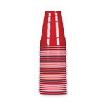 Hefty Easy Grip Disposable Plastic Party Cups, 18 oz, Red, 50/Pack, 8 Packs/Carton view 2