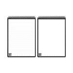 Rocketbook Flip Smart Notepad, Lined/Dot Grid Rule, 16 White 8.5 x 11 Sheets, Black Cover view 1