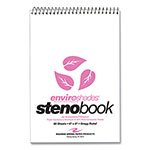 Roaring Spring Paper EnviroShades Steno Pad, Gregg Rule, White Cover, 80 Pink 6 x 9 Sheets, 24 Pads/Carton view 2