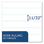 Roaring Spring Paper Boardroom Gummed Pad, Wide Rule, 50 White 8.5 x 11 Sheets, 72/Carton view 2