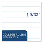 Roaring Spring Paper Gummed Pad, Medium/College Rule, 50 White 8.5 x 11 Sheets, 36/Carton view 1
