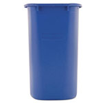 Rubbermaid Medium Deskside Recycling Container, Rectangular, Plastic, 28.13 qt, Blue view 1
