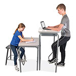 Safco AlphaBetter 2.0 Height-Adjust Student Desk with Pendulum Bar, 27.75 x 19.75 x 29 to 43, Dry Erase view 2