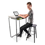 Safco AlphaBetter 2.0 Height-Adjust Student Desk with Pendulum Bar, 27.75 x 19.75 x 29 to 43, Dry Erase view 5