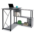 Safco Mood Standing Height Desk, 53.25w x 21.75d x 42.25h, Gray view 1