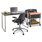 Safco Steel Workstation, 47.25w x 24d x 28.75h, Beech/White view 2