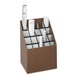 Safco Corrugated Roll Files, 20 Compartments, 15w x 12d x 22h, Woodgrain view 2