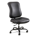 Safco Optimus High Back Big and Tall Chair, Vinyl Upholstery, Supports up to 400 lbs., Black Seat/Black Back, Black Base view 1