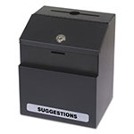 Safco Steel Suggestion/Key Drop Box with Locking Top, 7 x 6 x 8 1/2 view 3