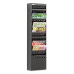 Safco Steel Magazine Rack, 11 Compartments, 10w x 4d x 36.25h, Black orginal image