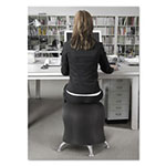 Safco Zenergy Ball Chair, Black Seat/Black Back, Silver Base view 2