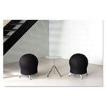 Safco Zenergy Ball Chair, Black Seat/Black Back, Silver Base view 3
