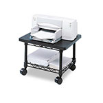 Safco Underdesk Printer/Fax Stand, One-Shelf, 19w x 16d x 13.5h, Black view 1