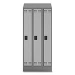 Safco Triple Sloped Metal Locker Hood Addition, 36w x 18d x 6h, Gray view 1