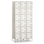 Safco Three-Column Box Locker, 36w x 18d x 78h, Two-Tone Gray view 1