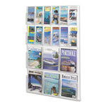 Safco Reveal Clear Literature Displays, 18 Compartments, 30w x 2d x 45h, Clear view 2