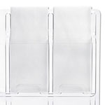 Safco Reveal Clear Literature Displays, 24 Compartments, 30w x 2d x 41h, Clear view 1