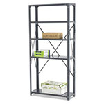 Safco Commercial Steel Shelving Unit, Five-Shelf, 36w x 12d x 75h, Dark Gray view 1