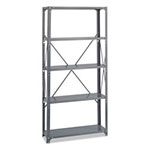 Safco Commercial Steel Shelving Unit, Five-Shelf, 36w x 12d x 75h, Dark Gray view 2