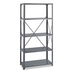 Safco Commercial Steel Shelving Unit, Five-Shelf, 36w x 18d x 75h, Dark Gray view 2