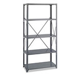 Safco Commercial Steel Shelving Unit, Five-Shelf, 36w x 18d x 75h, Dark Gray view 5