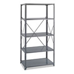 Safco Commercial Steel Shelving Unit, Five-Shelf, 36w x 24d x 75h, Dark Gray view 2