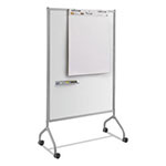 Safco Impromptu Magnetic Whiteboard Collaboration Screen, 42w x 21.5d x 72h, Gray/White view 3