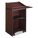 Safco Executive Mobile Lectern, 25.25w x 19.75d x 46h, Mahogany view 1