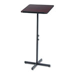 Safco Adjustable Speaker Stand, 21w x 21d x 29.5h to 46h, Mahogany/Black view 1