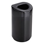 Safco Open Top Round Waste Receptacle, Steel, 30 gal, Black view 1