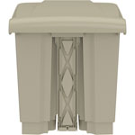 Safco Plastic Step-On Receptacle, 20 gal, Metal, Tan, Ships in 1-3 Business Days view 5