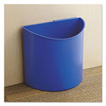 Safco Desk-Side Recycling Receptacle, 3 gal, Black/Blue view 1