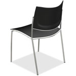 Mayline Escalate Stackable Chair - Black Seat - Four-legged Base - 4 / Carton view 1