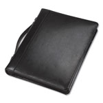 Samsill Leather Multi-Ring Zippered Portfolio, Two-Part, 1
