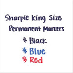 Sharpie® King Size Permanent Marker, Broad Chisel Tip, Blue, Dozen view 3