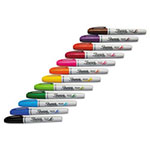 Sharpie® Brush Tip Permanent Marker, Medium, Assorted Colors, 12/Set view 2