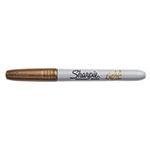 Sharpie® Metallic Fine Point Permanent Markers, Bullet Tip, Gold, Dozen view 1