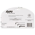 Expo® Low-Odor Dry-Erase Marker, Extra-Fine Needle Tip, Black, 4/Pack view 3