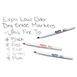 Expo® Low-Odor Dry Erase Marker Starter Set, Extra-Fine Needle Tip, Assorted Colors, 5/Set view 2