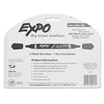 Expo® 2-in-1 Dry Erase Markers, Broad/Fine Chisel Tip, Assorted Colors, 4/Pack view 1