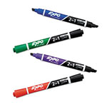 Expo® 2-in-1 Dry Erase Markers, Broad/Fine Chisel Tip, Assorted Colors, 4/Pack view 4