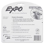 Expo® Magnetic Dry Erase Marker, Broad Chisel Tip, Black, 4/Pack view 1