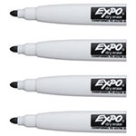 Expo® Magnetic Dry Erase Marker, Fine Bullet Tip, Black, 4/Pack view 2