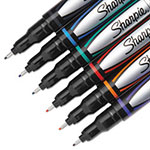 Sharpie® Water-Resistant Ink Stick Plastic Point Pen, 0.5 mm, Assorted Ink/Barrel, 6/Pack view 1
