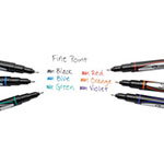 Sharpie® Water-Resistant Ink Stick Plastic Point Pen, 0.5 mm, Assorted Ink/Barrel, 6/Pack view 2