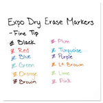 Expo® Low-Odor Dry Erase Marker Office Pack, Fine Bullet Tip, Assorted Colors, 36/Pack view 1